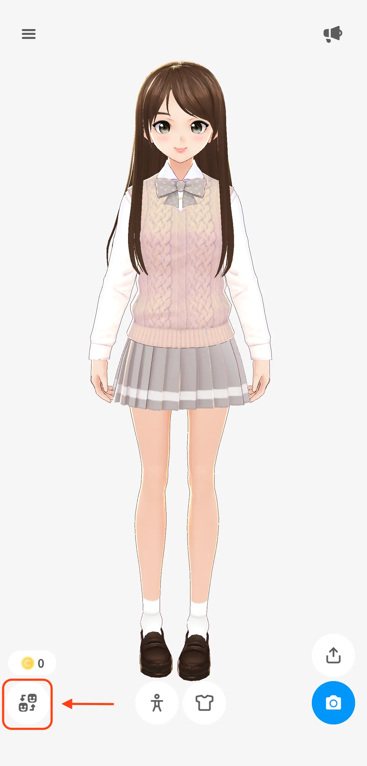 VRoid Mobile character view