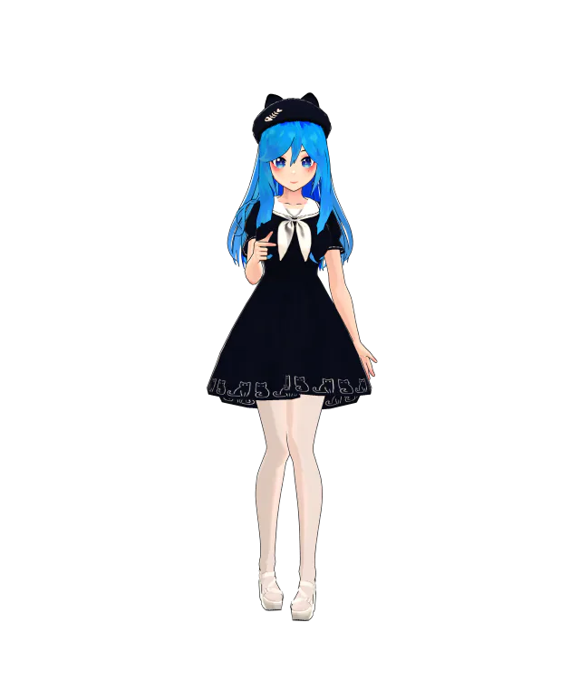 Aqua in a cheerful pose