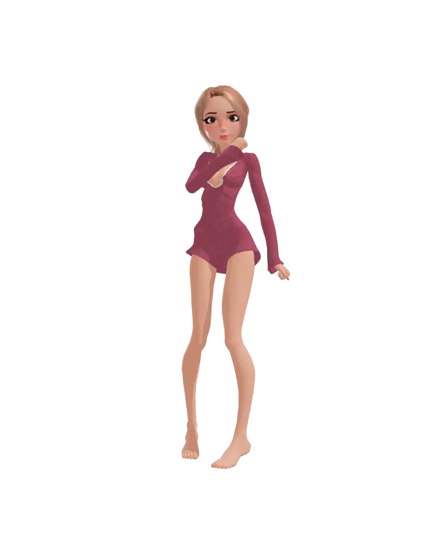 Sara in her Peak Dress outfit